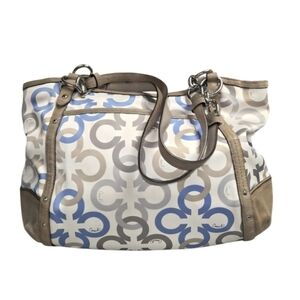 Coach Alexandra Chain Link Clover Signature C Shoulder Bag